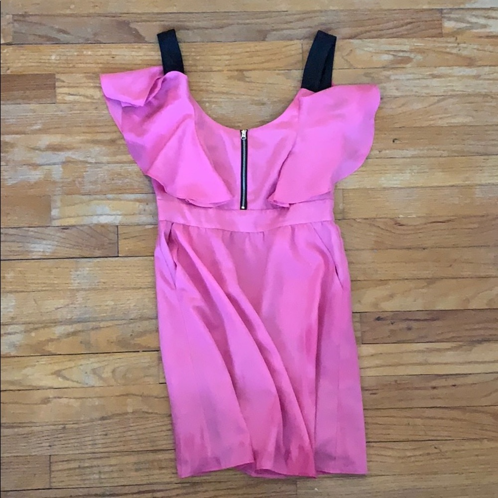 ASOS pink/black mini dress , flowy